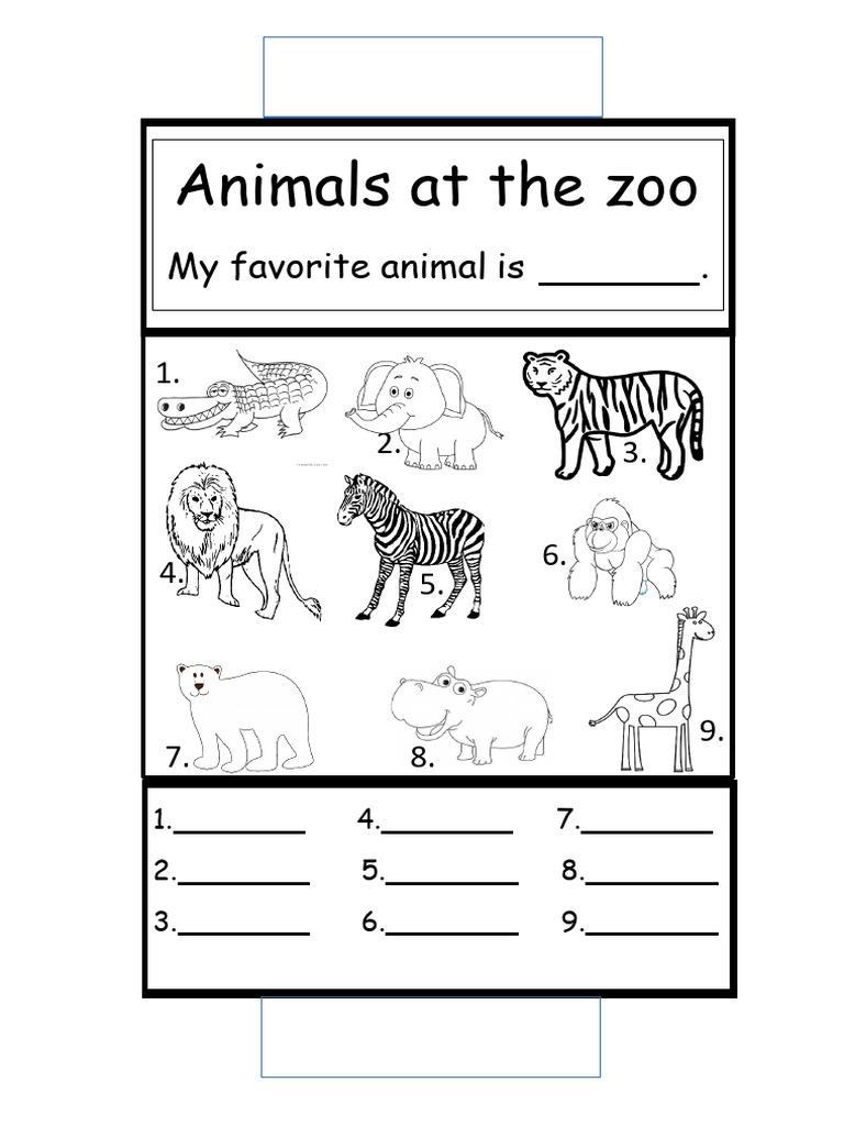 Animals at The Zoo | PDF