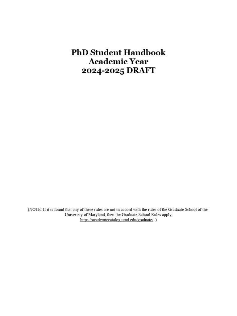 PhDhandbook 2024-2025 Final May 30 2024 | PDF | Thesis | Doctor Of ...