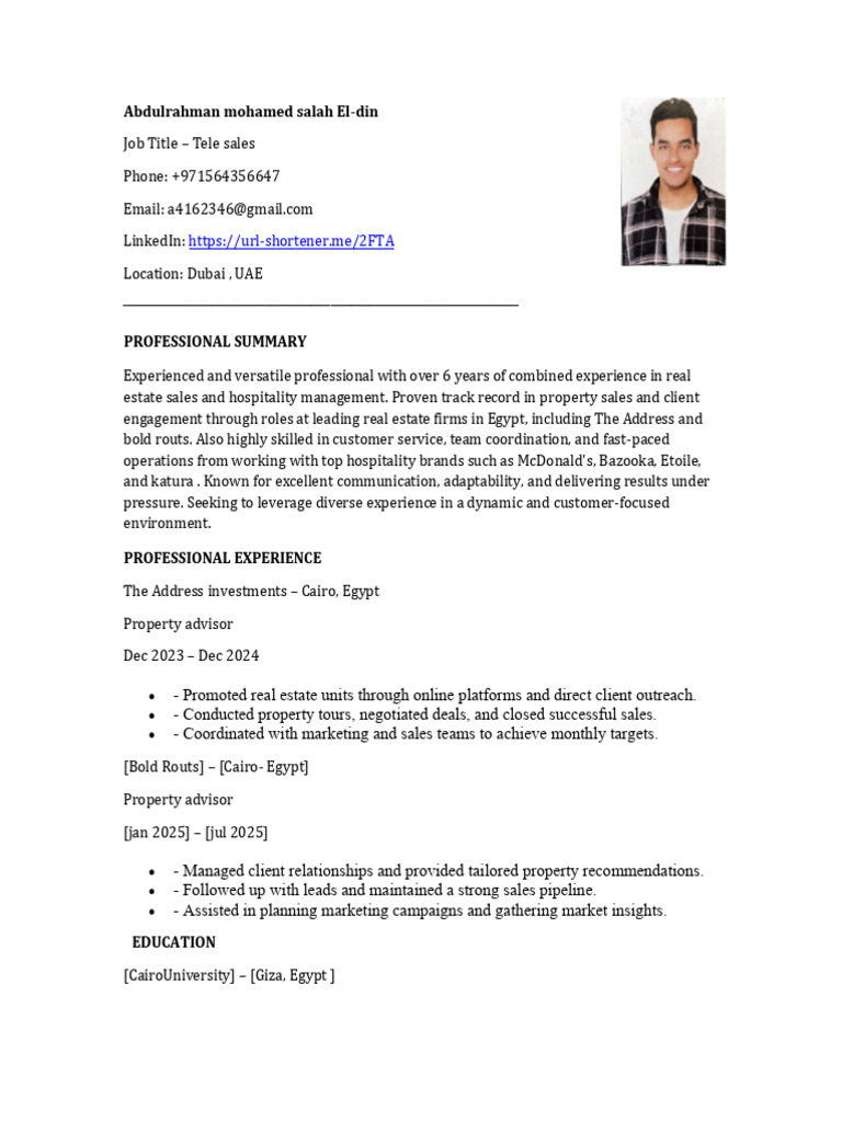 ATS Friendly CV Template | PDF