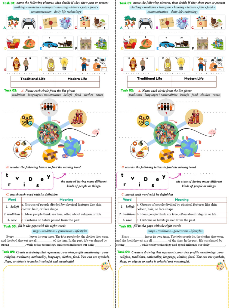 Unit Introduction - Worksheet | PDF | Traditions
