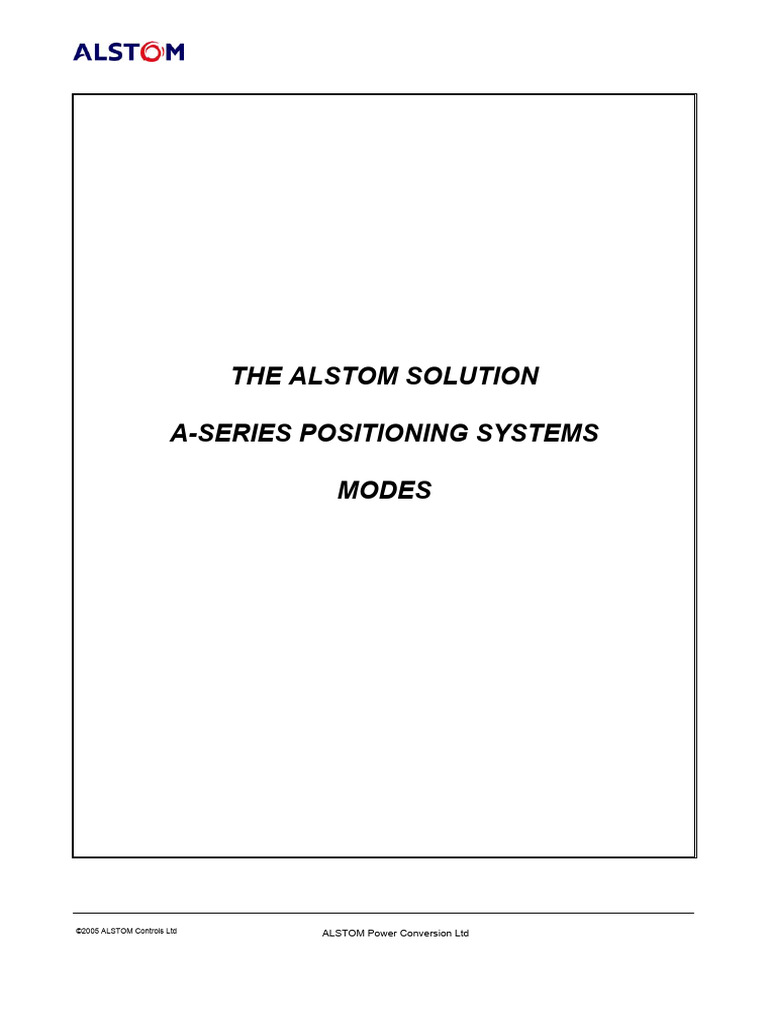 Alstom Converteam DP | PDF