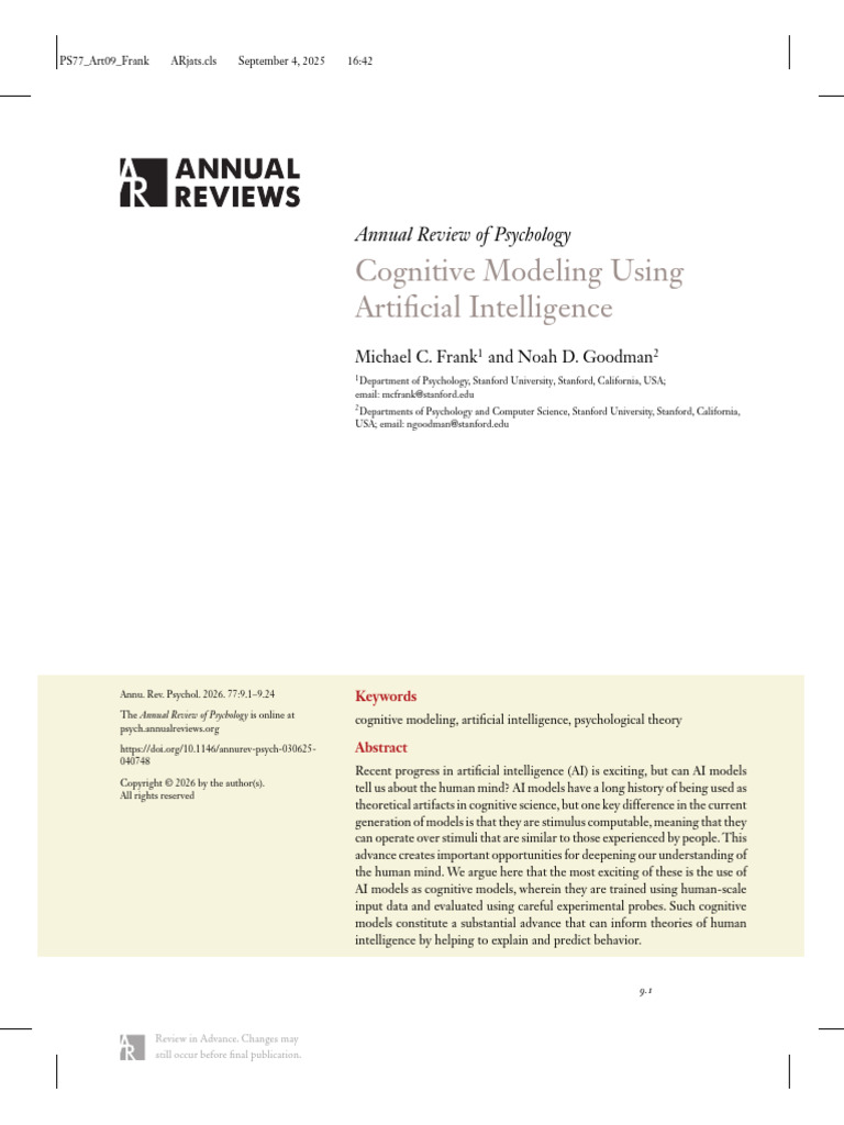 Cognitive Modeling with AI Insights | PDF | Intelligence (AI ...