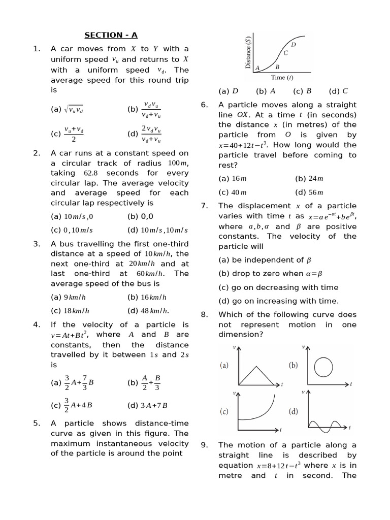 Test 2 | PDF | Acceleration | Speed