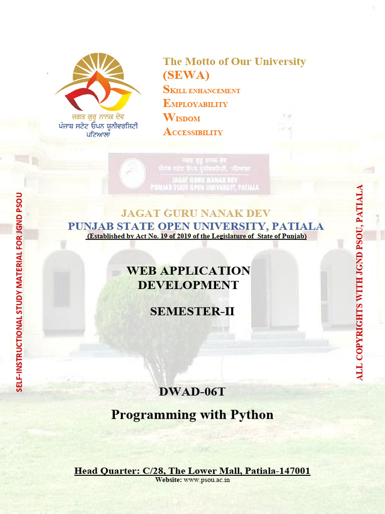 Python Programming Study Material | PDF | Boolean Data Type | Data Type
