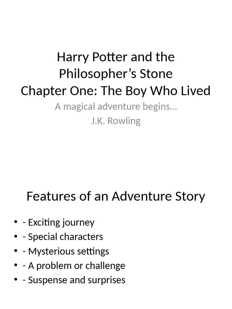Harry Potter: Chapter One Overview | PDF