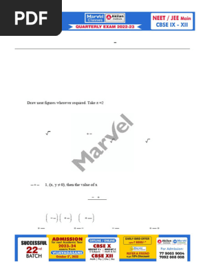 スケジュール Class IX Mathematics Sample Paper 2022-23 | PDF | Mathematical