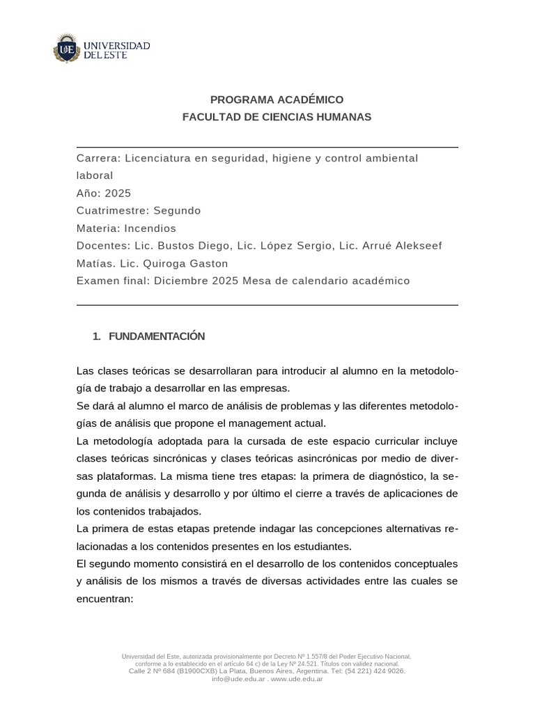 Programa 2025 - Inc La Plata AD | PDF | Aprendizaje | Enseñando