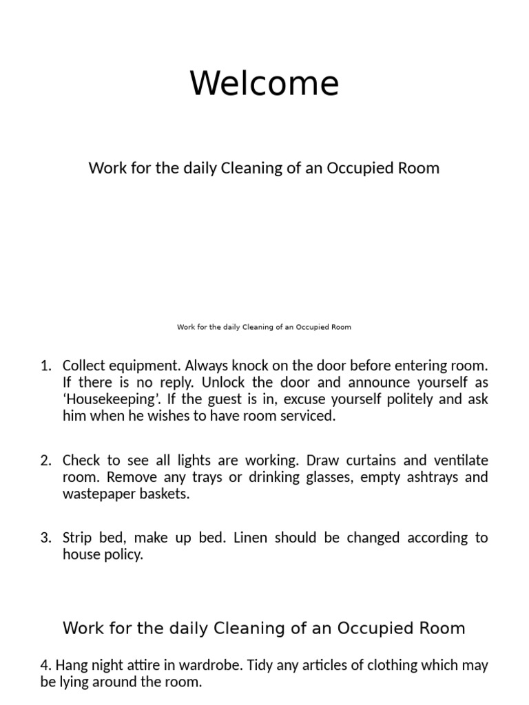 Occupied Room | PDF