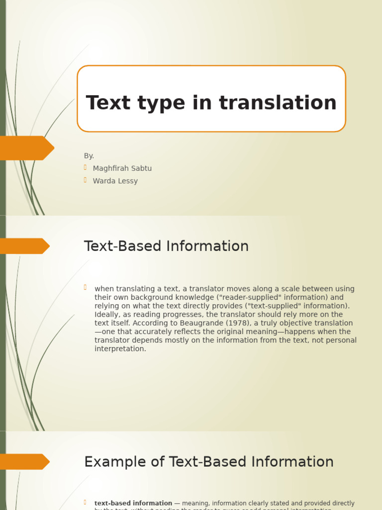 Type Text of Translation | PDF | Translations | Semantics