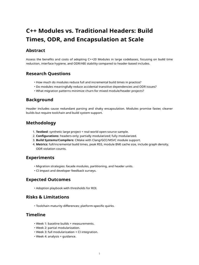 Research 5 - C++ Modules Vs | PDF