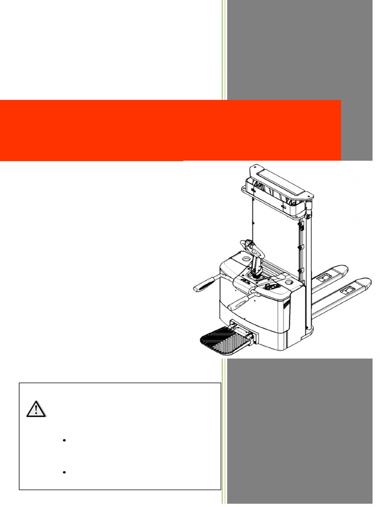 Electric Stacker Instruction Manual | PDF | Truck | Elevator