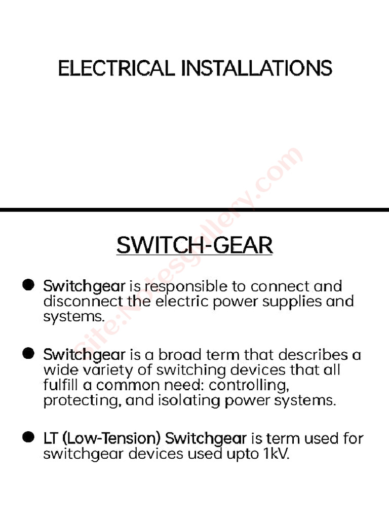 Electrical Installations Fundamentals of Electrical Engineering | PDF