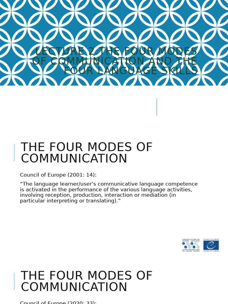 Four Modes of Communication Explained | PDF | Communication | Learning