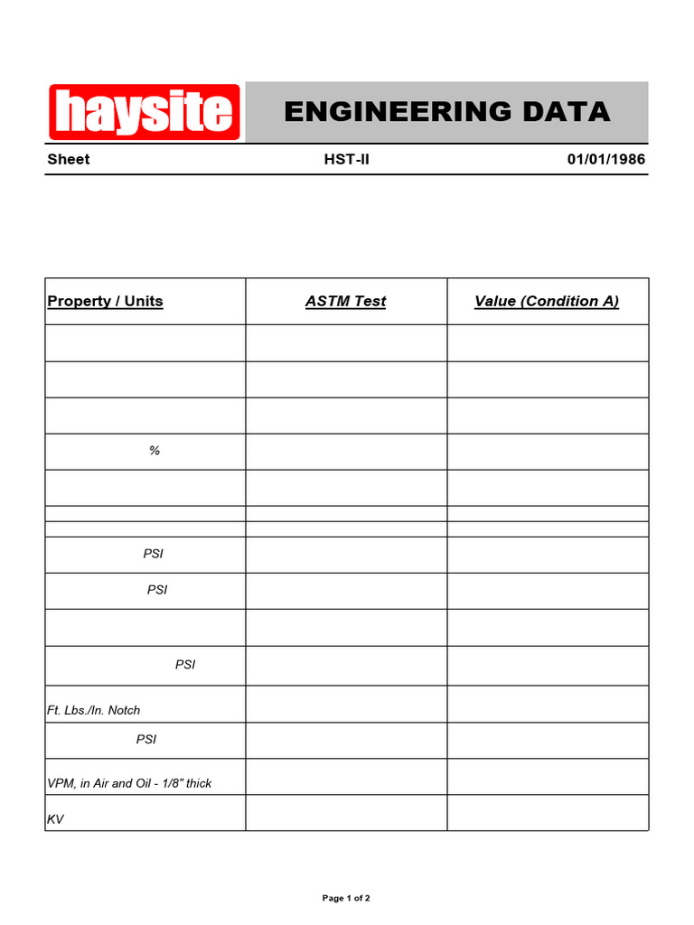 HST-II High-Temperature Laminate Data | PDF | Strength Of Materials ...