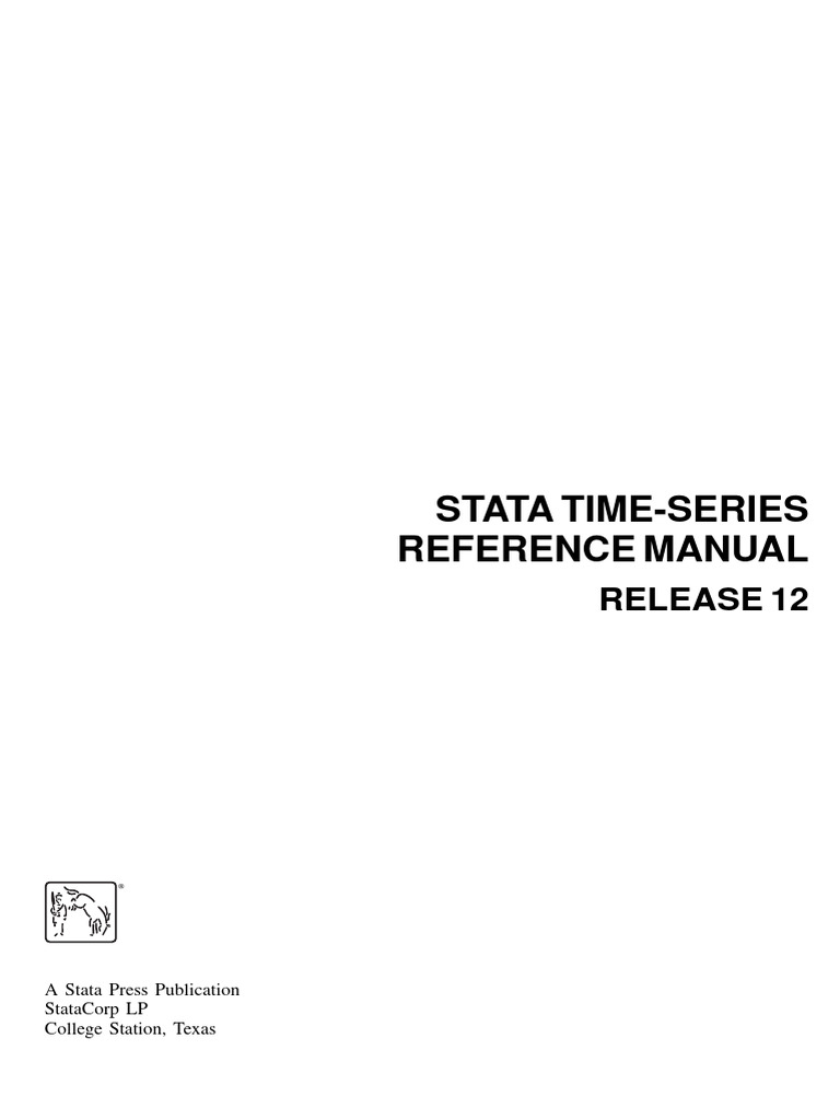 Stata Time-Series Manual Release 12 | PDF | Time Series | Vector ...