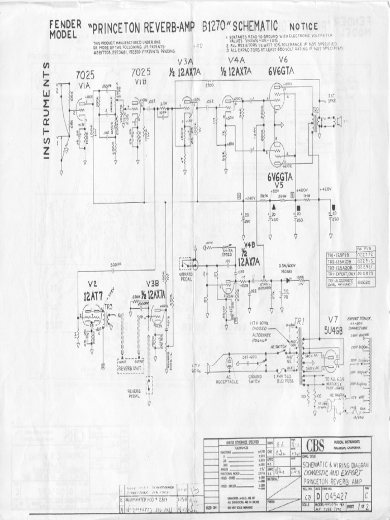 Princeton Reverb Ab1270 | PDF