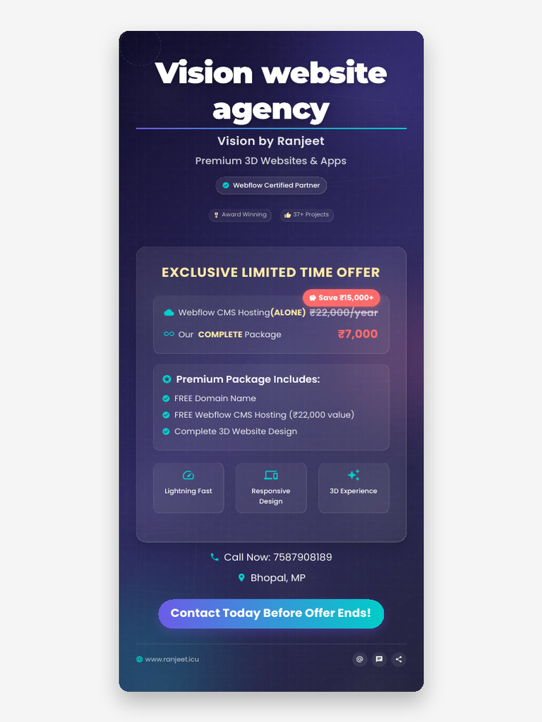 Premium 3D Website Design Offer | PDF