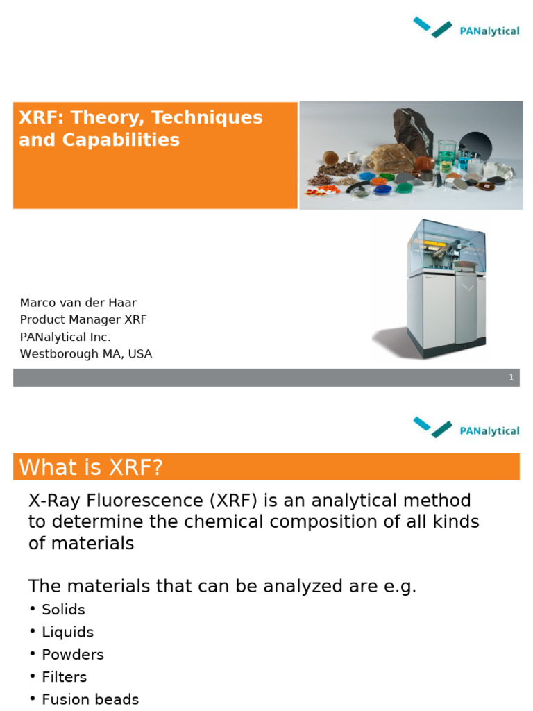 XRF Analysis: Techniques & Benefits | PDF | X Ray | Energy Dispersive X ...