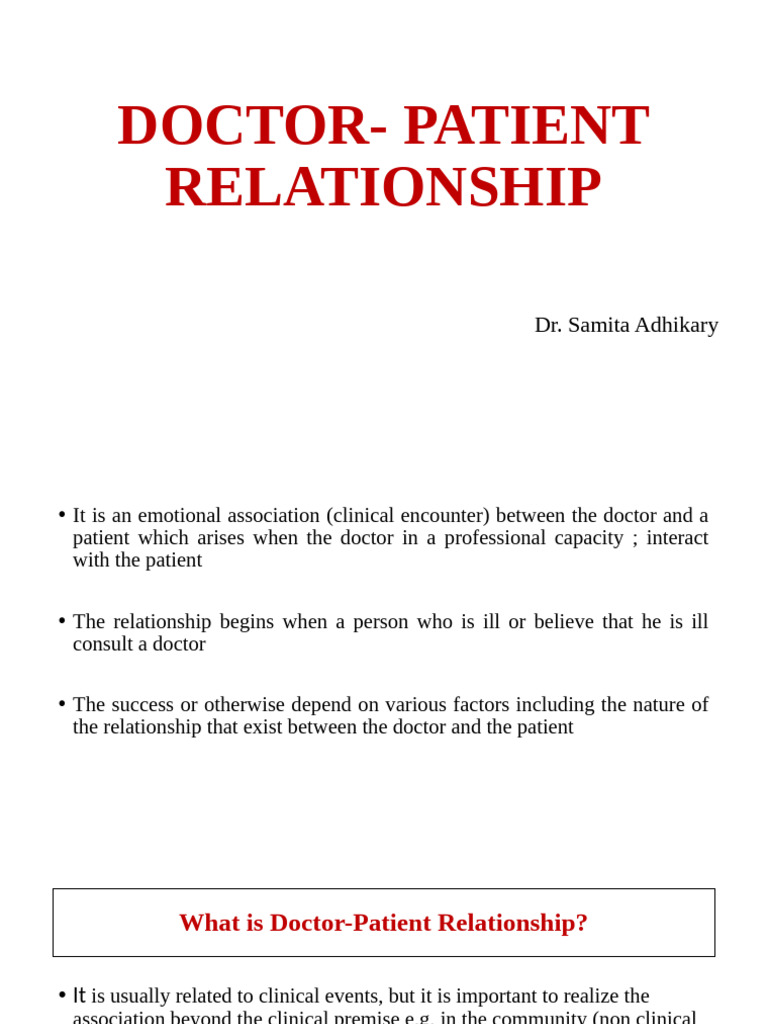 Understanding Doctor-Patient Relationships | PDF | Physician | Patient