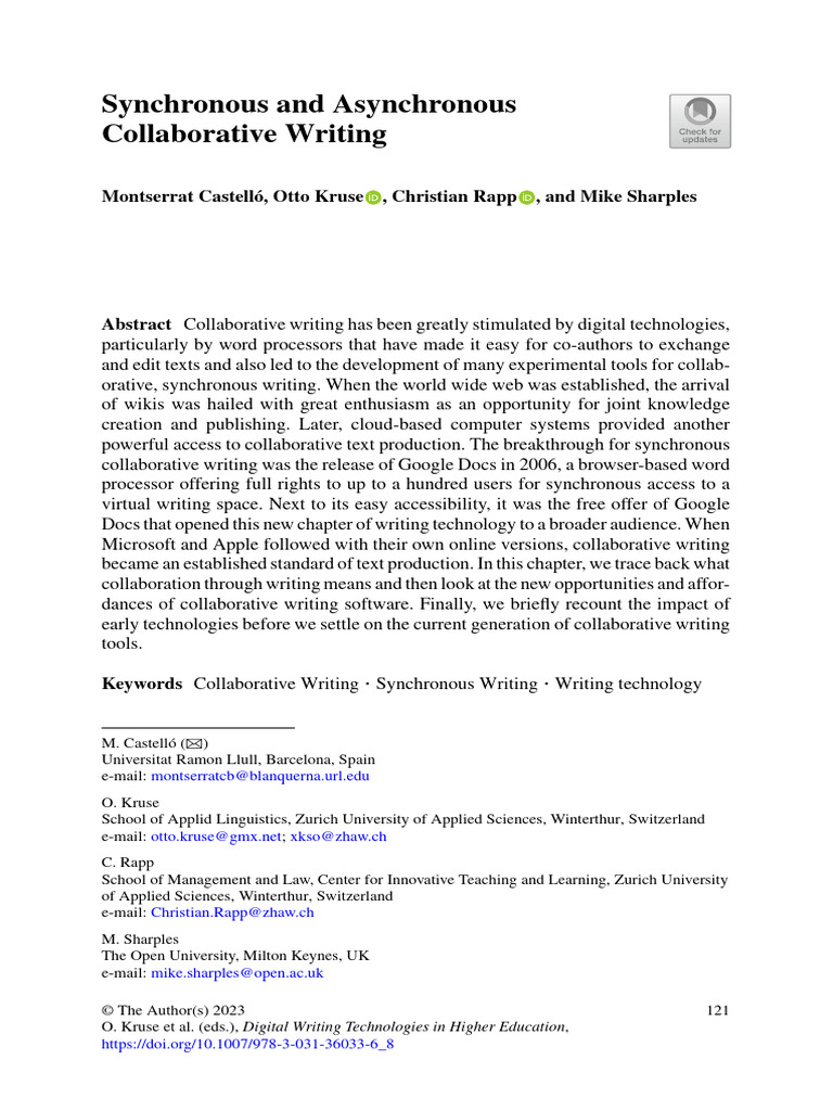 Collaborative Writing in Digital Age | PDF