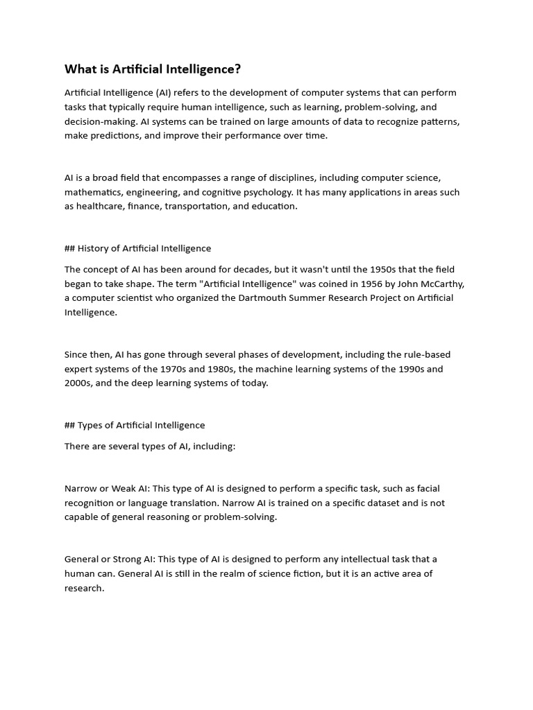 Understanding Artificial Intelligence Basics | PDF | Artificial ...