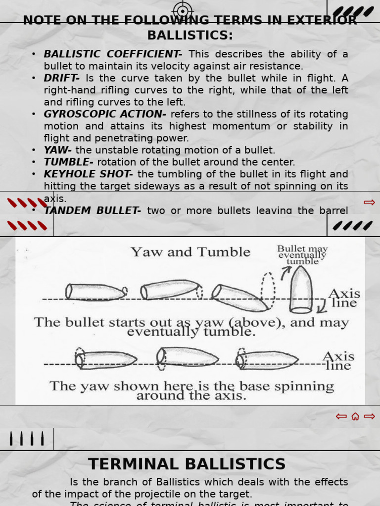 Key Terms in Exterior Ballistics | PDF