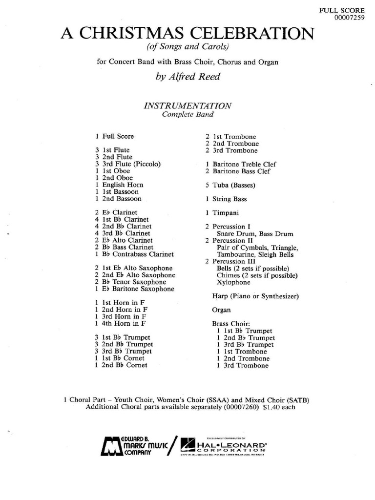 A Christmas Celebration (Alfred Reed) (Compressed) | PDF