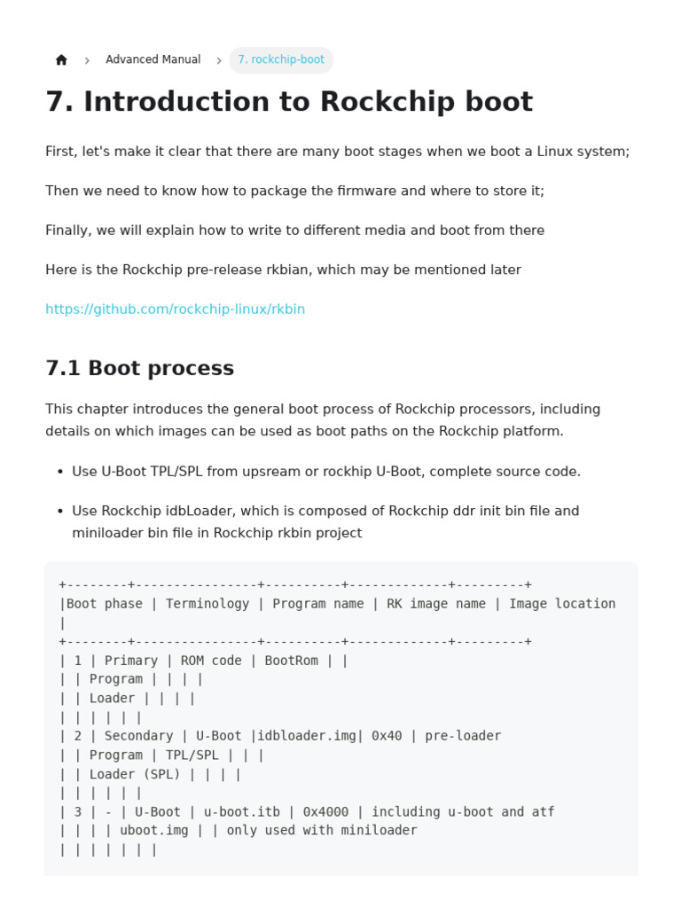 Rockchip Boot Process Guide | PDF | Booting | Operating System Technology
