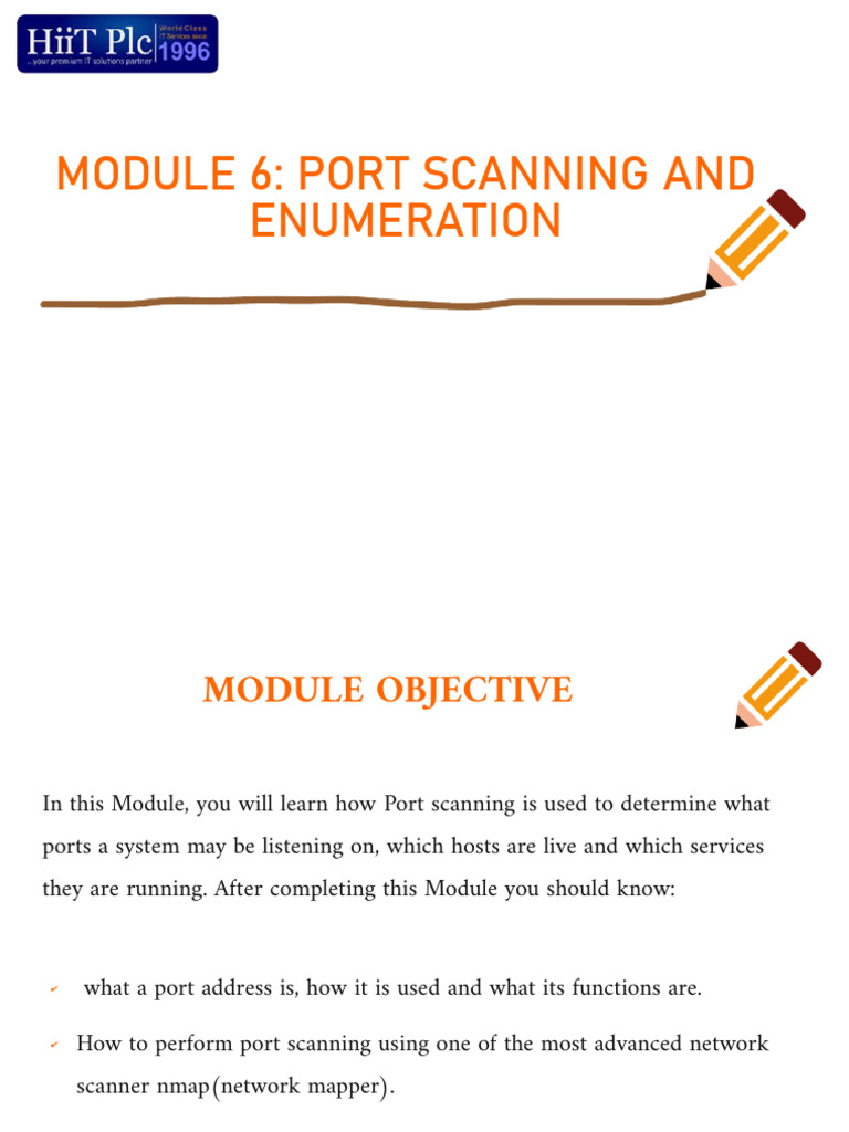Port Scanning and Enumeration Techniques | PDF | Port (Computer ...