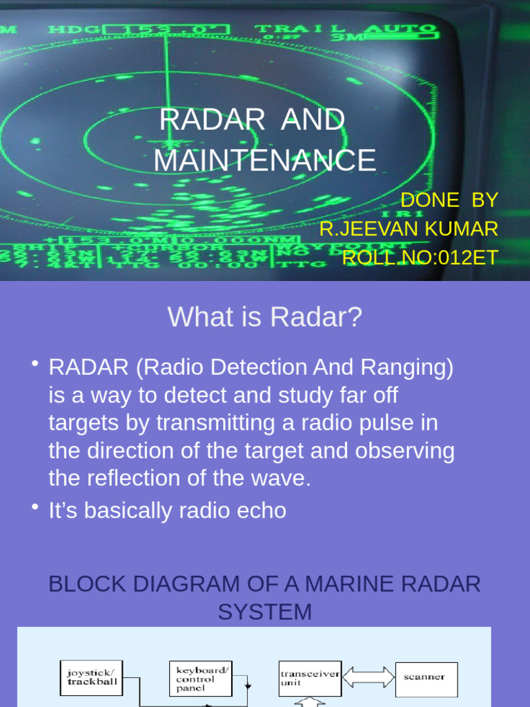 Radar Maintenance Guidelines | PDF | Radar | Radio Spectrum