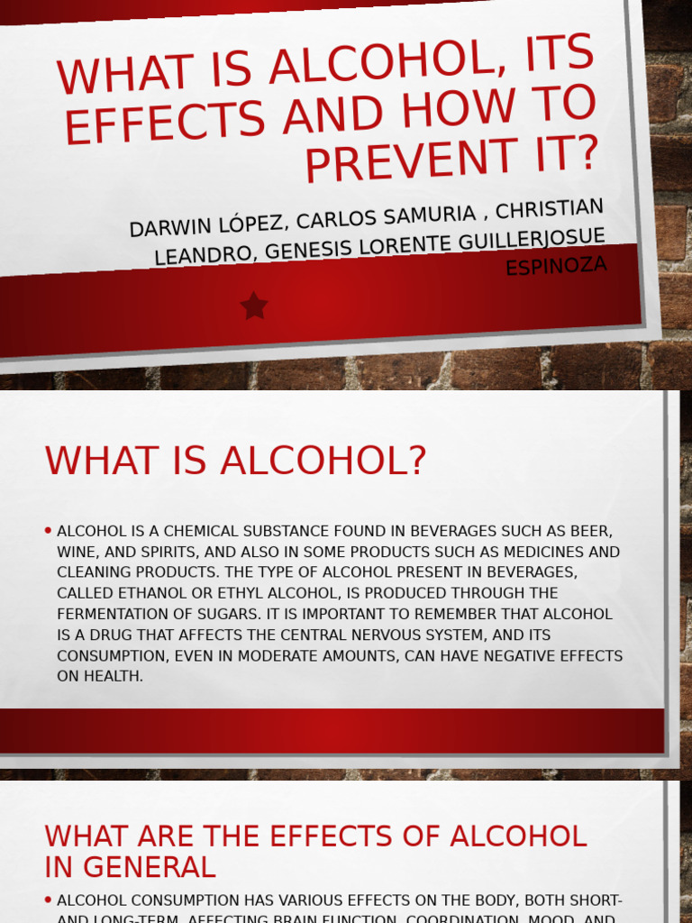 What Is Alcohol, Its Effects and How | PDF | Alcoholism | Adolescence