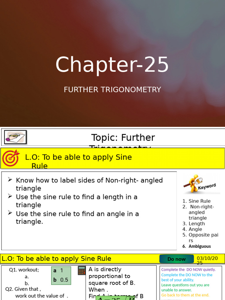 Sine Rule in Non-Right-Angled Triangles | PDF | Elementary Geometry ...