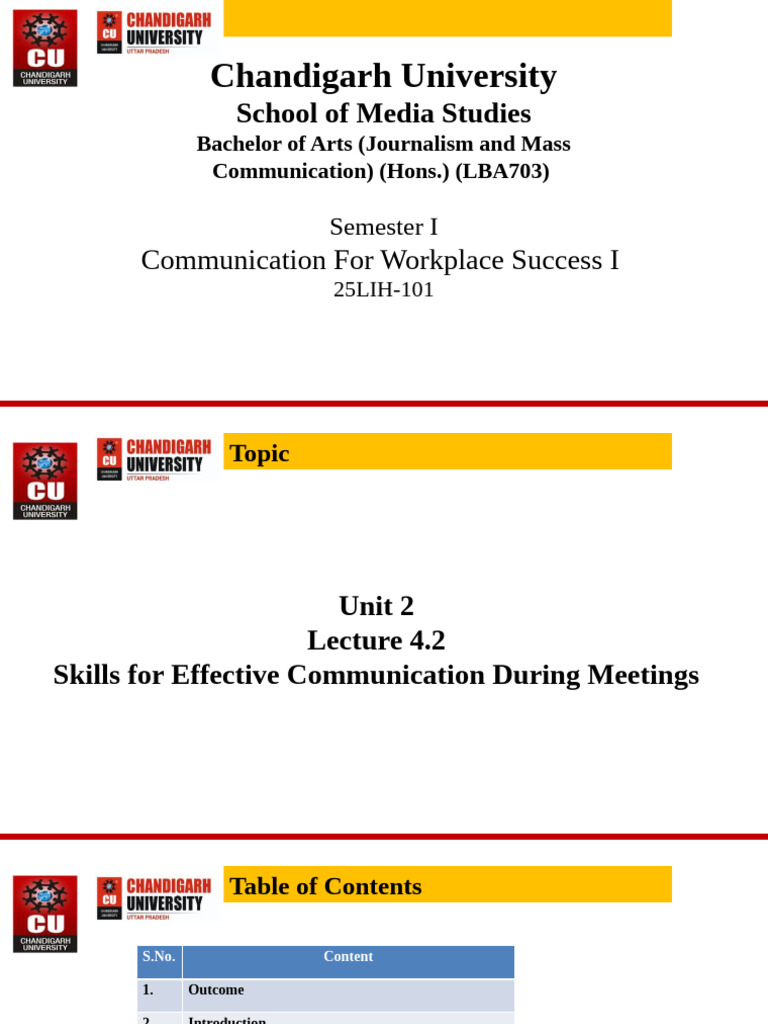 Effective Communication in Meetings | PDF | Communication | Leadership