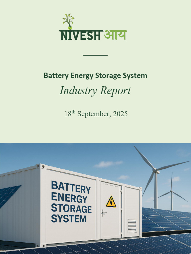 Battery Energy Storage Systems in India | PDF | Lithium Ion Battery ...