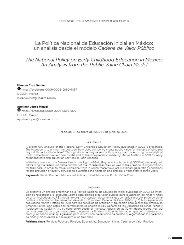 Análisis de la Política de Educación Inicial en México | PDF ...