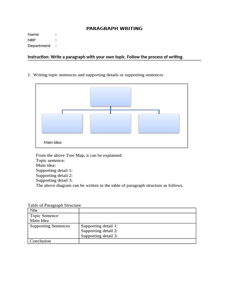 How to Write a Structured Paragraph | PDF