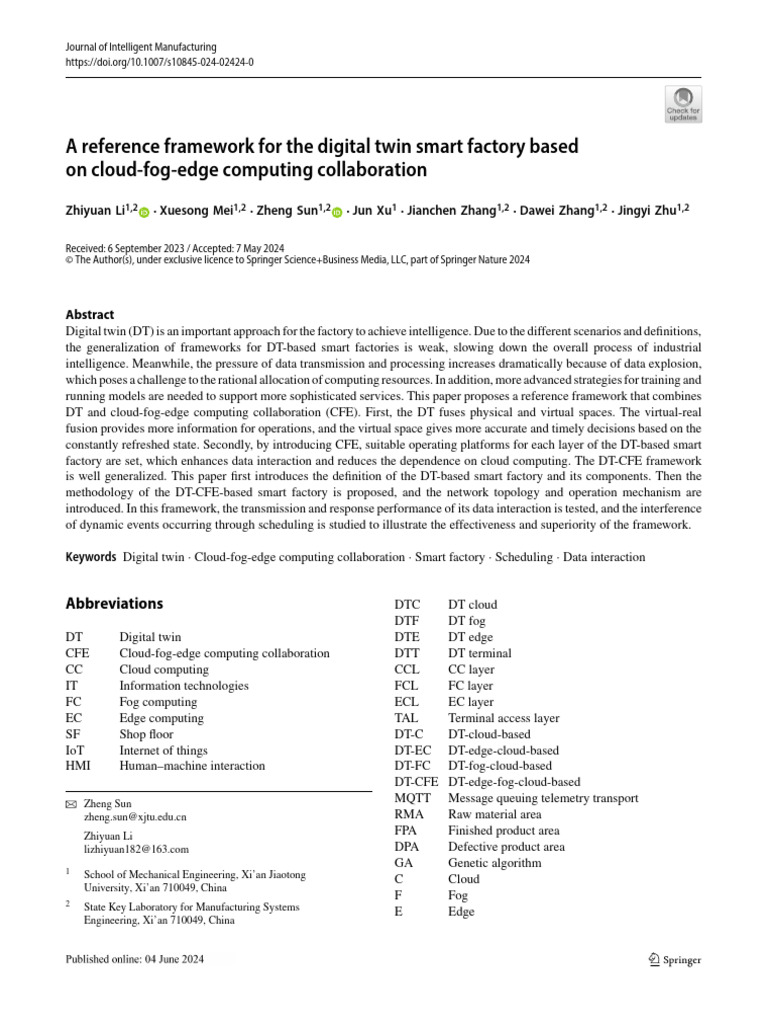 A Reference Framework For The Digital Twin Smart Factory Base | PDF ...