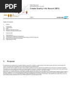 Creating Quality Info Records in SAP QM | PDF