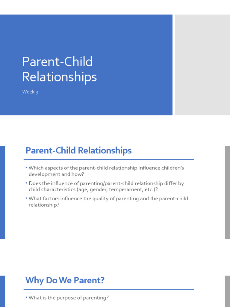 Influences on Parent-Child Relationships | PDF | Attachment Theory ...