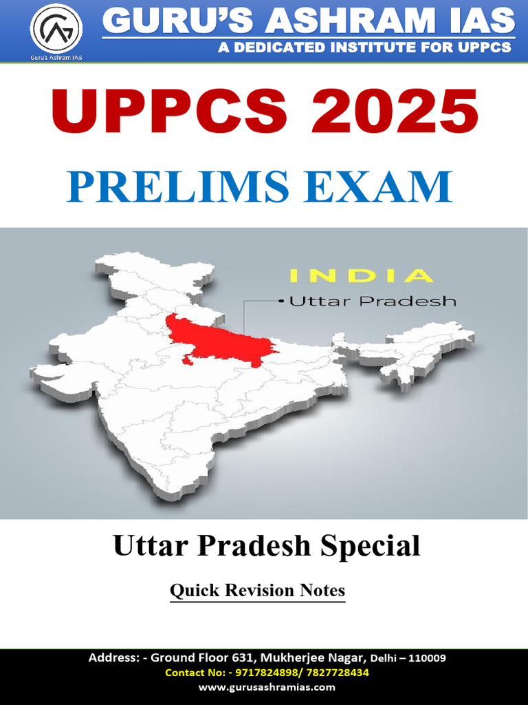 UPPCS 2025 Prelims Quick Revision Notes | PDF | Monsoon