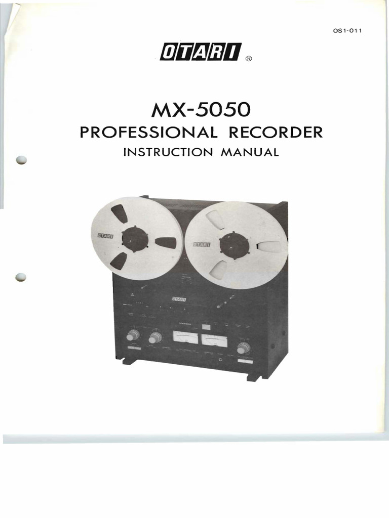 MX-5050 Professional Recorder Manual | PDF | Electronics | Electricity