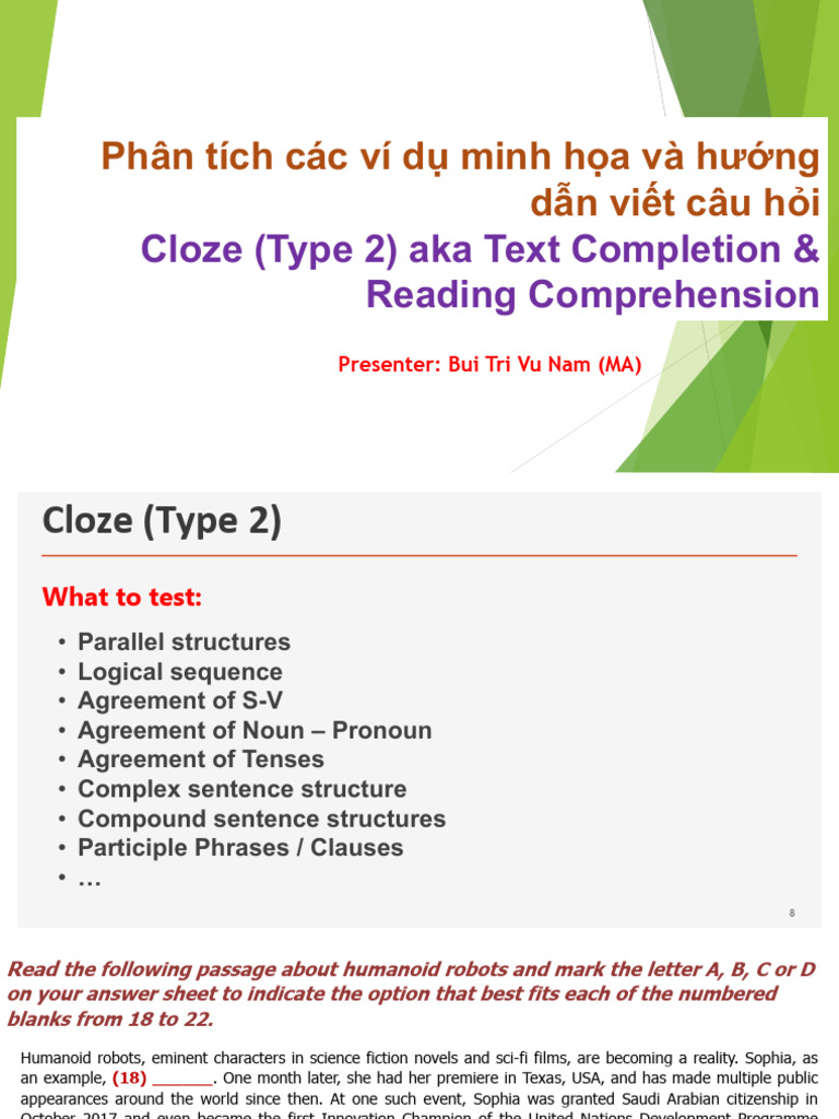 Cloze Questions for Reading Comprehension | PDF | Artificial ...