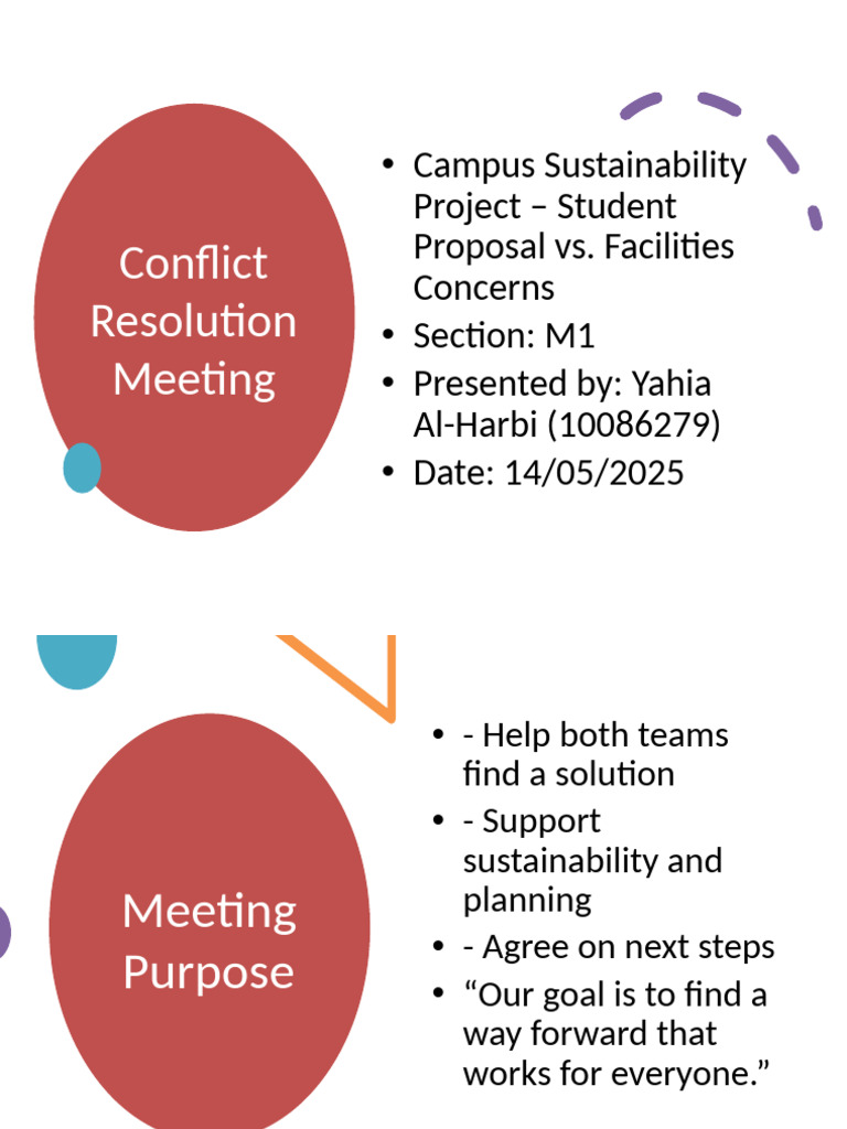 Campus Sustainability Conflict Resolution | PDF