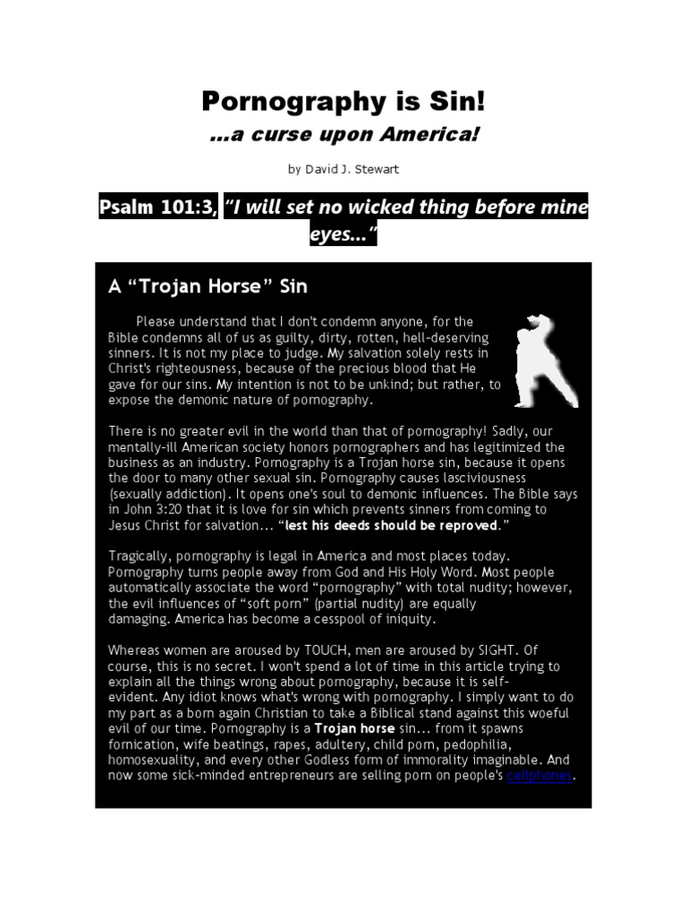 Pornography Is Sin PDF Sin Moses