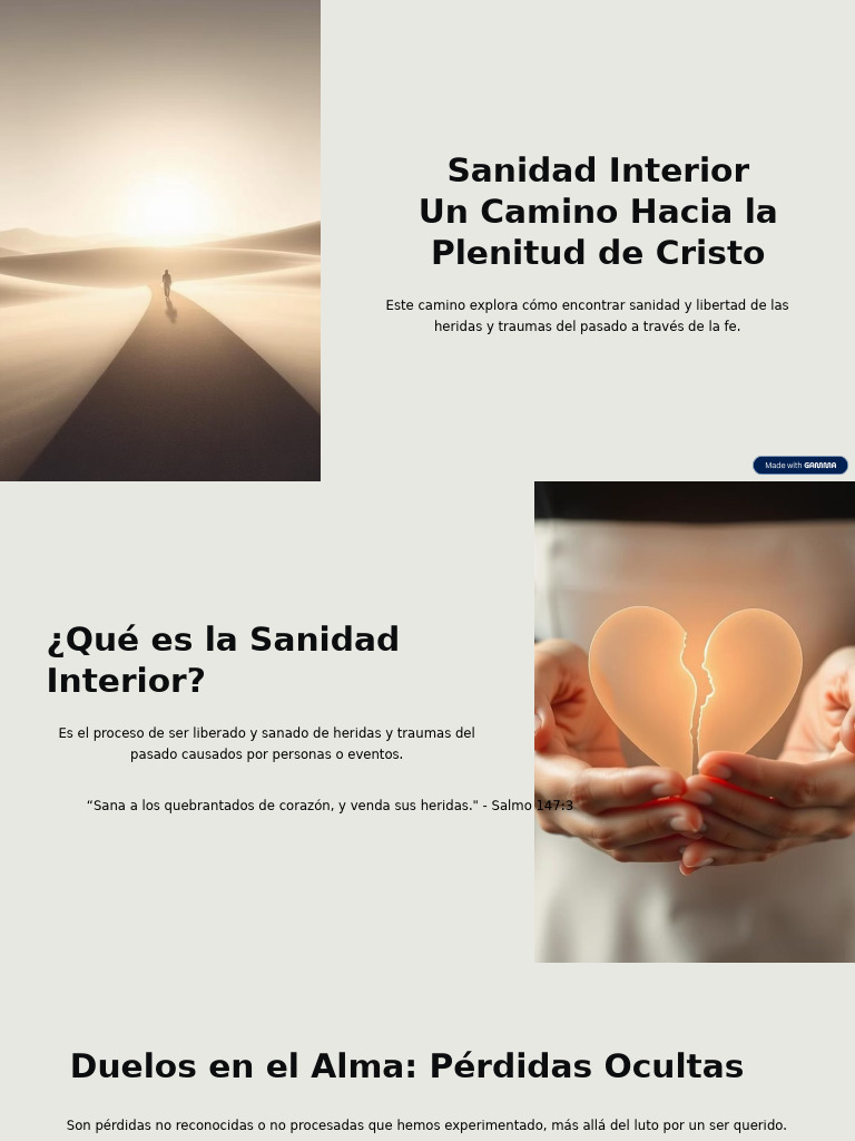 Sanidad Interior Un Camino Hacia La Plenitud de Cristo | PDF | Trauma ...