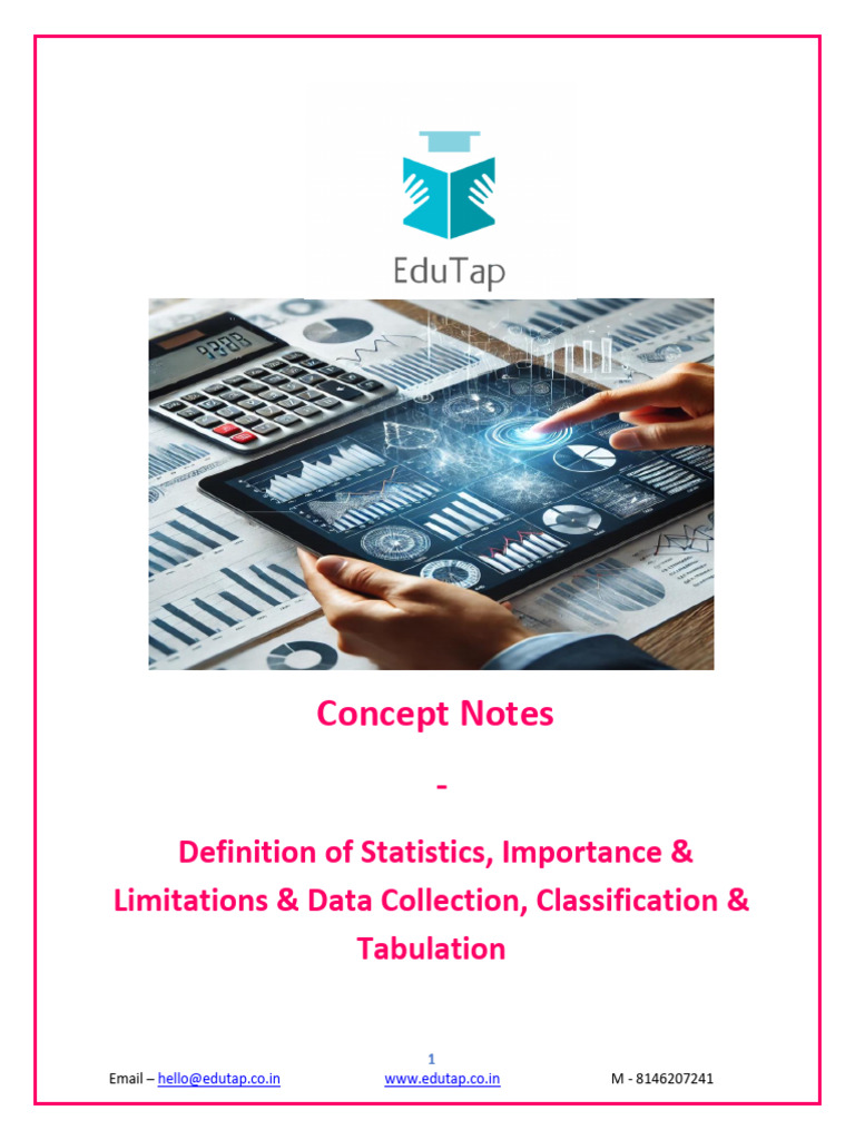 Statistics: Importance, Functions, Limitations | PDF | Statistics ...