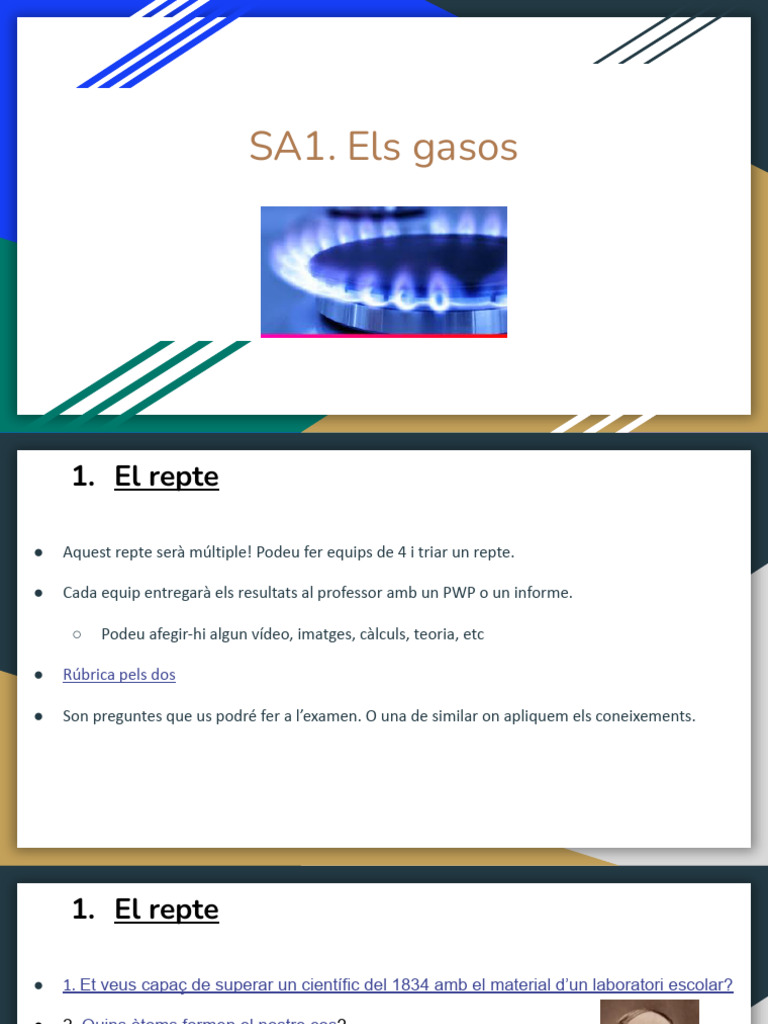 SA1 Matèria I Gasos | PDF