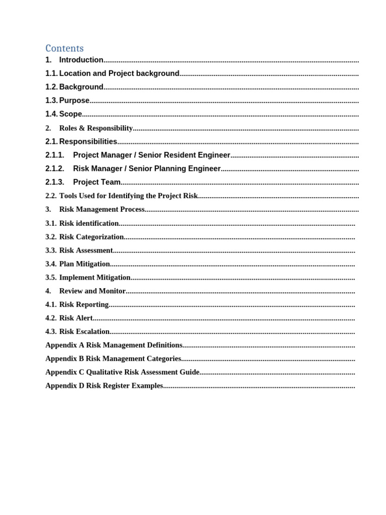 Doha Project Risk Management Plan | PDF | Risk | Risk Management