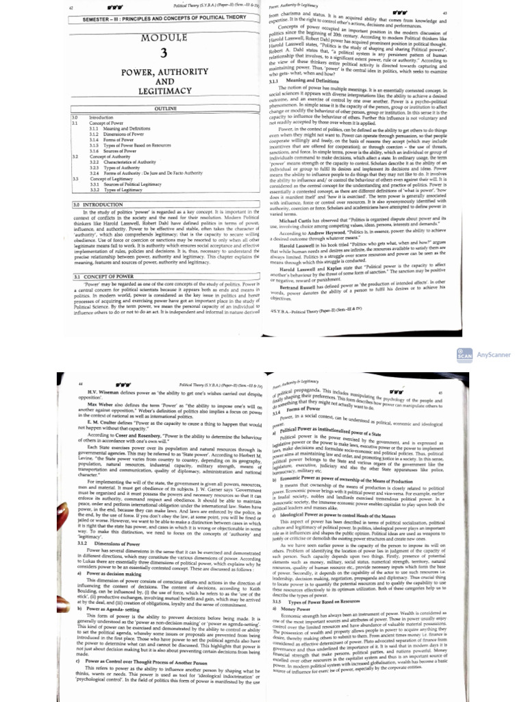 Syba Pol Sci Sem III Module 3 | PDF