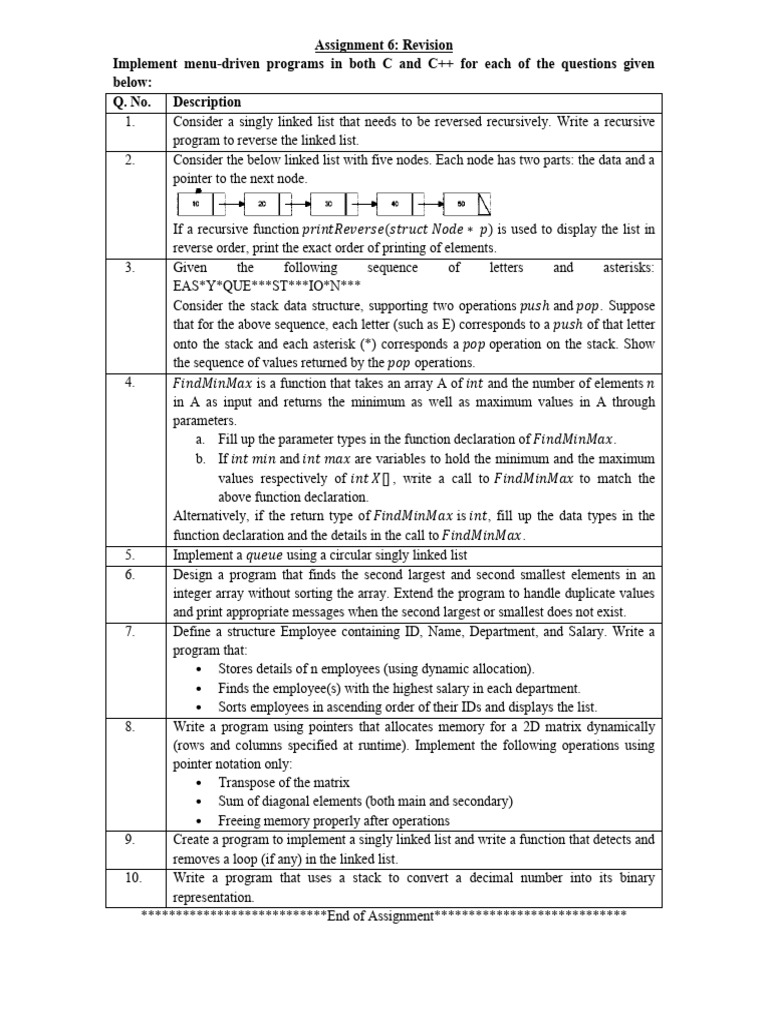 C/C++ Menu-Driven Programming Tasks | PDF | Pointer (Computer ...